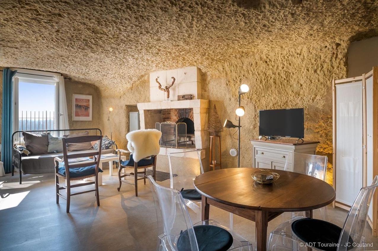 Villa La Cavee Du Coteau, Petit Cocon Troglodytique Vouvray Exterior foto